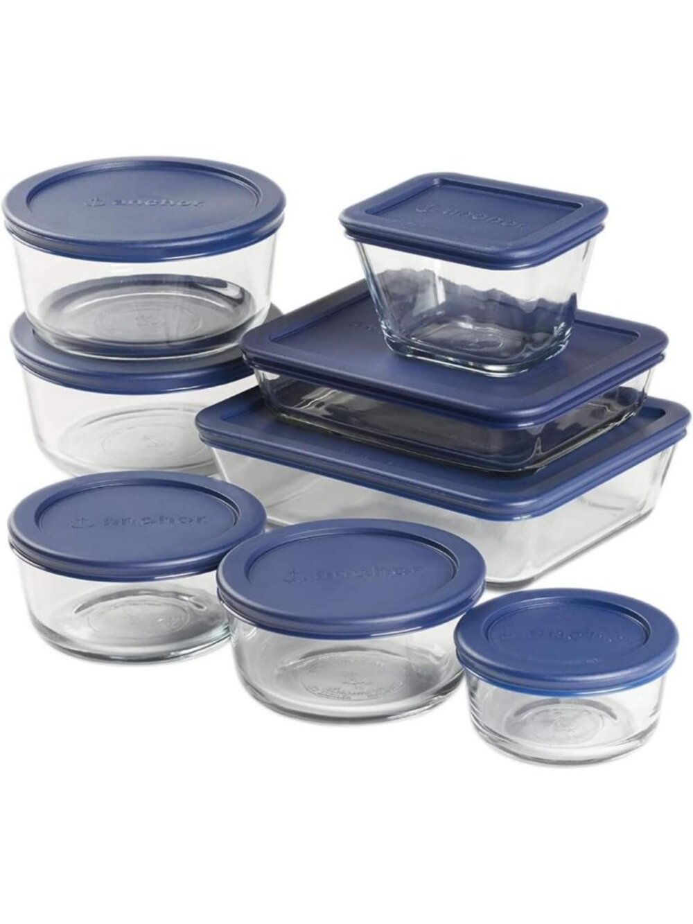 16-Piece Glass Food Storage Set with Lids - Durable, BPA-Free, Airtight